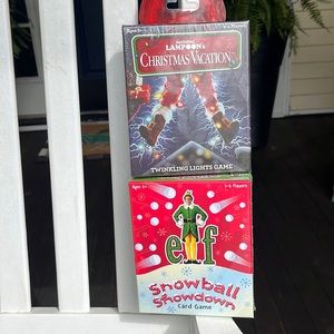 ❄️NIB Two Christmas Card Games Christmas Vacation and Elf